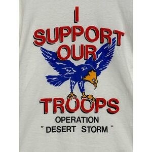 Support Our Troops Operation Desert Storm Mens White XL Screen Stars Best